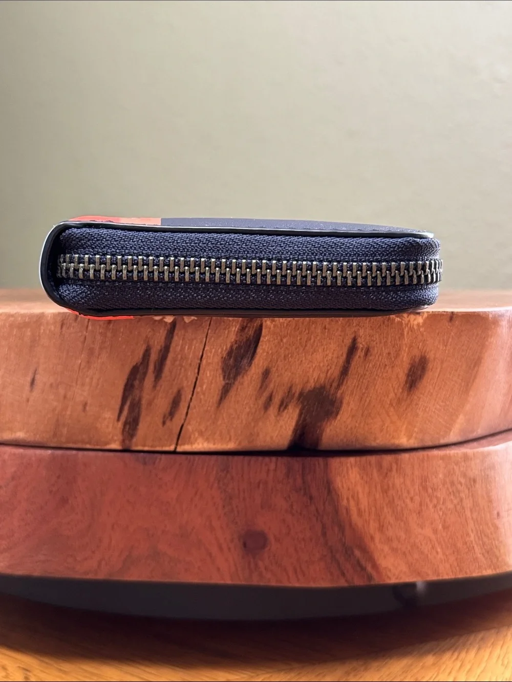NEW COACH LEATHER ZIP AROUND ACCORDION VARSITY STRIPE WALLET